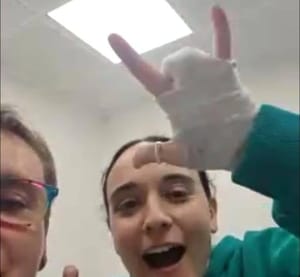 Emily Damari's gesture of defiance