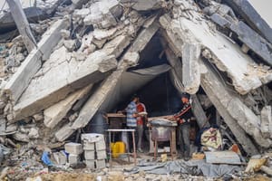 A store under the rubble.