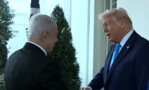 Prime Minister Netanyahu meets with President Trump.
