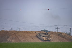 IDF tank near Gaza Strip.