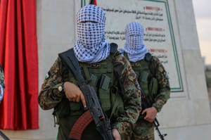 Hiding their faces and now hiding their phones. Gaza-based terrorists.