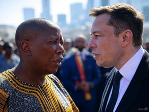 Julius Malema and Elon Musk
