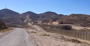 Restricted military zone along the border between Israel and Egypt 