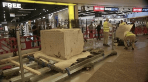 Stone from Western Wall at Ben Gurion Airport