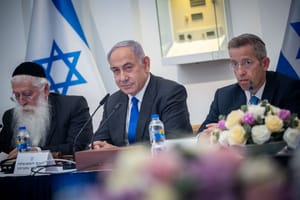 Israeli government meeting. Illustration.