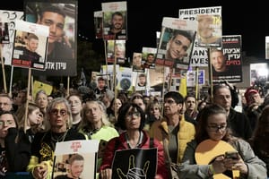 A rally marking 500 days since the hostages were kidnapped to the Gaza Strip, at "Hostage Square" in Tel Aviv, February 17, 2025