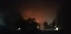 Aftermath of strike.