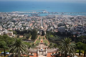 View of Haifa from the Bahai Gardens