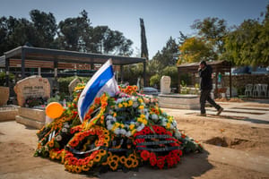 Wreaths laid for the slain Bibas family.