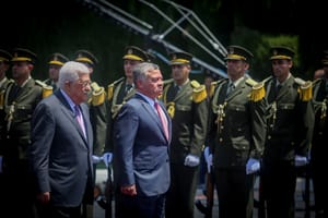 King of Jordan with Mahmoud Abbas