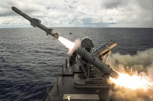 Missile firing. Illustration.