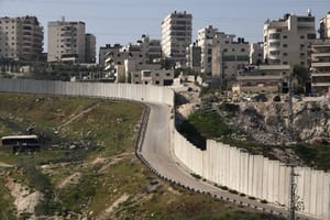 Shuafat refugee camp near French Hill