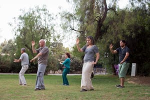 Healthy people in a park in Jerusalem, Israel