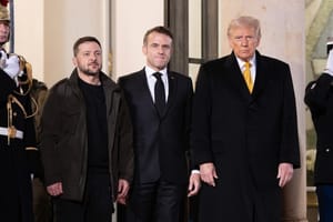 Zelensky, Macron, and Trump