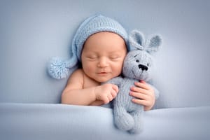 A cute newborn boy 