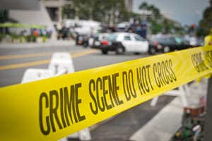 Crime scene sign