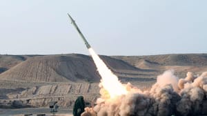 Houthi missile being fired