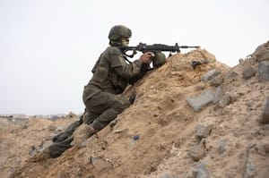 IDF soldier operating in Rafah