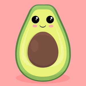 Avocado. Illustration.