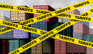 Tariffs. Illustration.