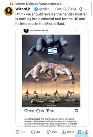 The antisemitic post
