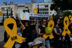 Protest for the hostages.