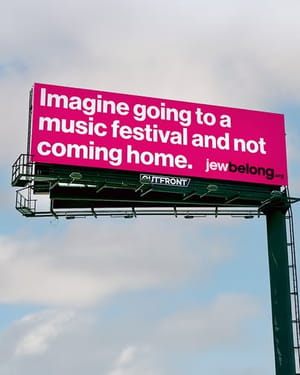 The billboard on the road to Coachella music festival