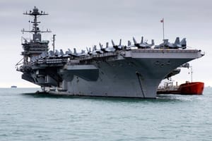Aircraft carrier. Illustration.