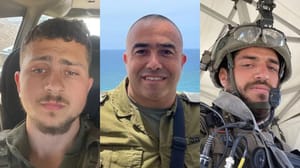 Fallen soldiers Yochai Duchan (right), Ibrahim Kharouba, and Itay Ron (left)