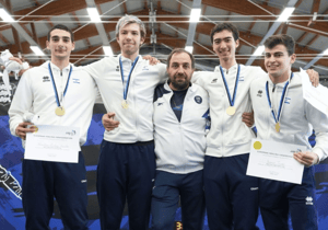 Gold-winning Israeli fencing team