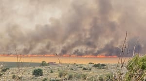 Scene of the fire on Road 1