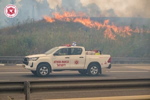 Scene of the fire on Road 1