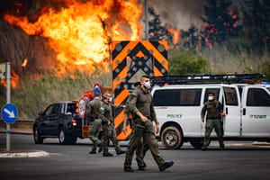 Fire in Latrun.