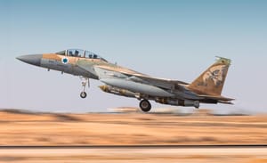 IDF plane taking off to strike at Hodeidah.