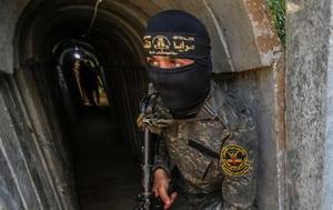 Hamas terrorists in Gaza tunnels