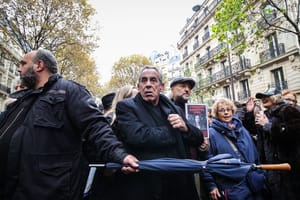 Thierry Ardisson at a march against anti-Semitism