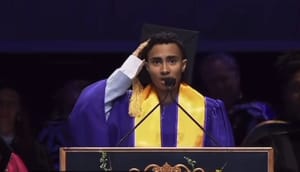 Logan Rozos Anti Israel rant at the graduation ceremony