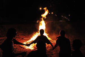 Lag Ba'omer bonfire