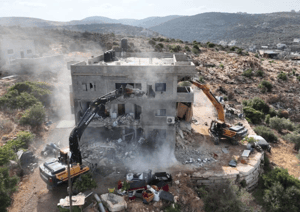 Demolition of building in Bruqin, Samaria