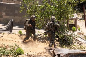 IDF soldiers operating in the Gaza Strip.