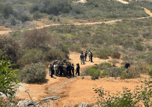 Scene where the boy was found shot