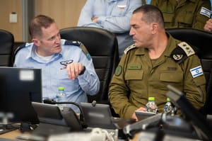 IDF Chief of Staff Eyal Zamir (In Green) IAF Commander Tomer Bar (In Blue)