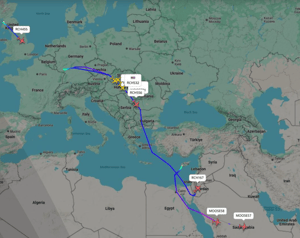 : Several C-17 transport aircraft are en route to U.S. Central Command bases