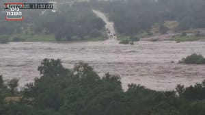 Footage shows the terrifying moment floodwaters 