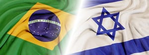 Brazil, Israeli flags