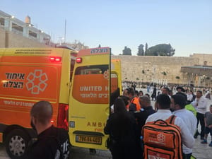 The scene of the incident at the Western Wall