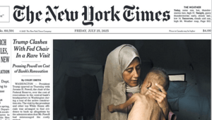 NYT front page, 25 July 2025