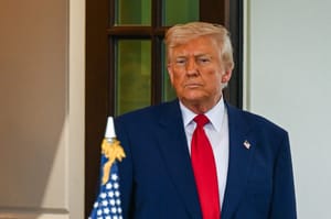 US President Donald Trump seen after a meeting at the White House in Washington D.C., April 7, 2025.