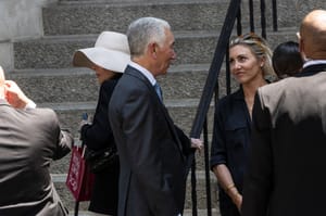 Charles Kushner attends funeral of Ivana Trump at St. Vincent Ferrer Church