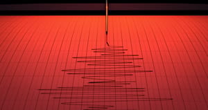 Seismograph machine depicting seismic and earthquake activity
